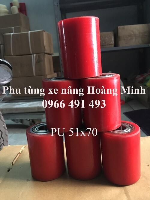 Phụ tùng xe nâng tay Hoàng Minh bánh xe 51x70