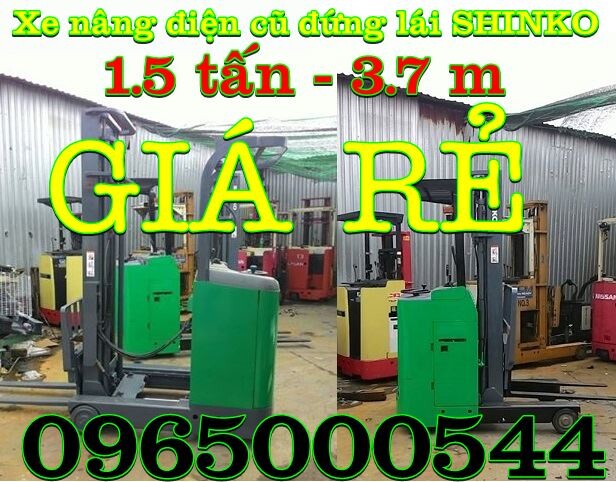 xe nâng điện cũ đứng lái 1.5 tấn