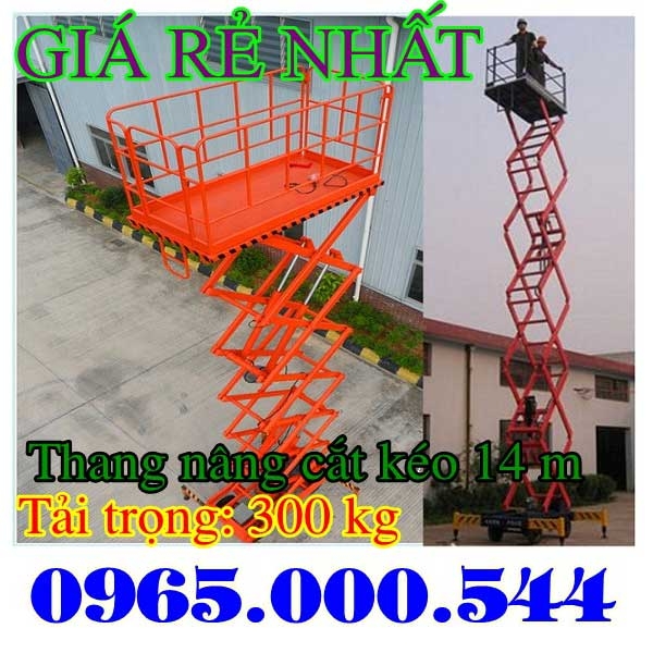 thang nâng cắt kéo 14m
