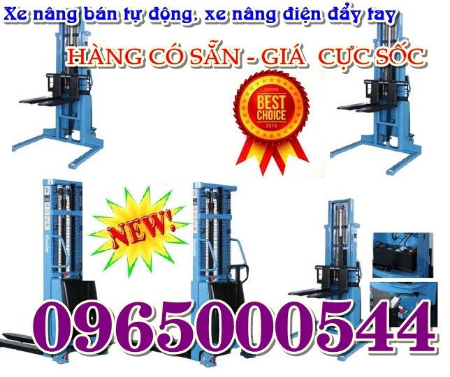 xe nâng bán tự động