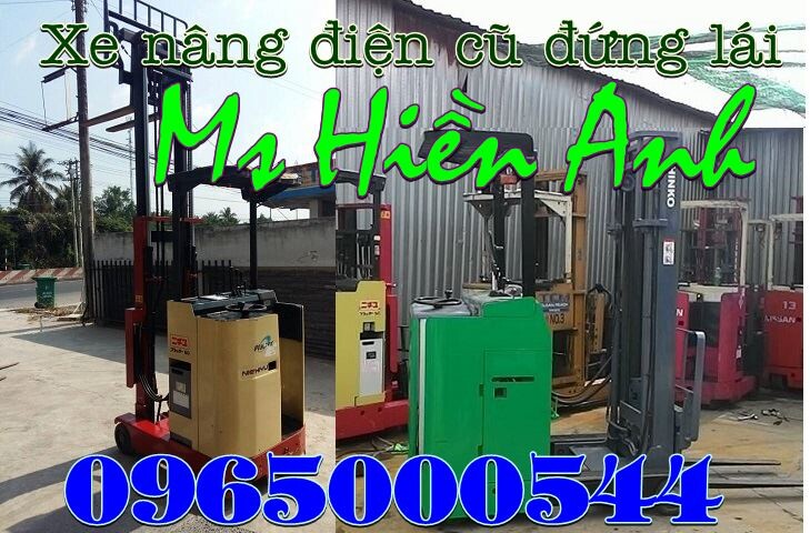 xe nâng điện cũ đứng lái giá rẻ