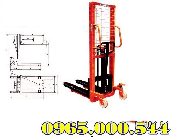 xe nâng tay cao 1 tấn 1.6 m