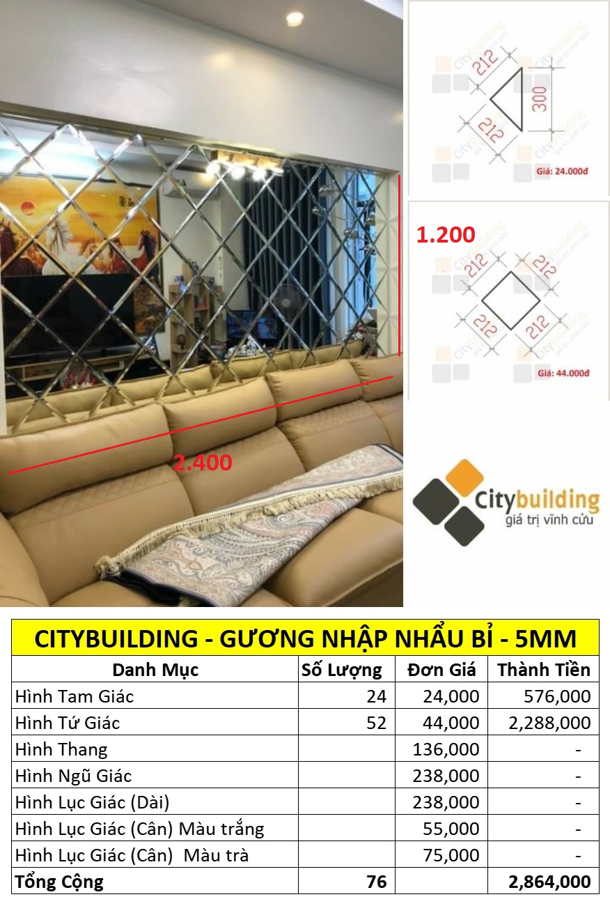 Miếng Gương Dán Tường