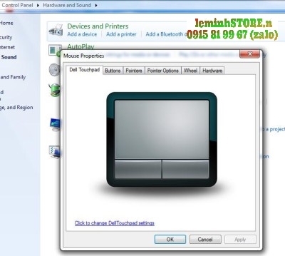 Tắt Touchpad Laptop qua Control Panel