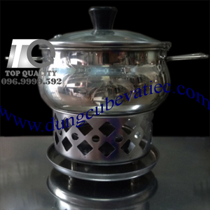 Nồi lẩu 1 - 2 người ăn bằng inox kèm bếp cồn