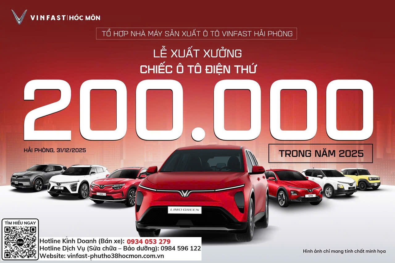 200.000 XE XUẤT XƯỞNG TẠI NHÀ MÁY VINFAST HẢI PHÒNG– MÃNH LIỆT TINH THẦN VIỆT NAM!