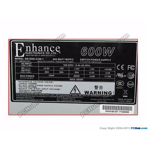 Bộ nguồn server Enhance ENH-2160-1 Server - Power Supply 600W, ENH-2160-1 2U
