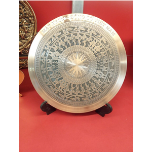 Đĩa đồng đỏ mặt trống đồng 18cm