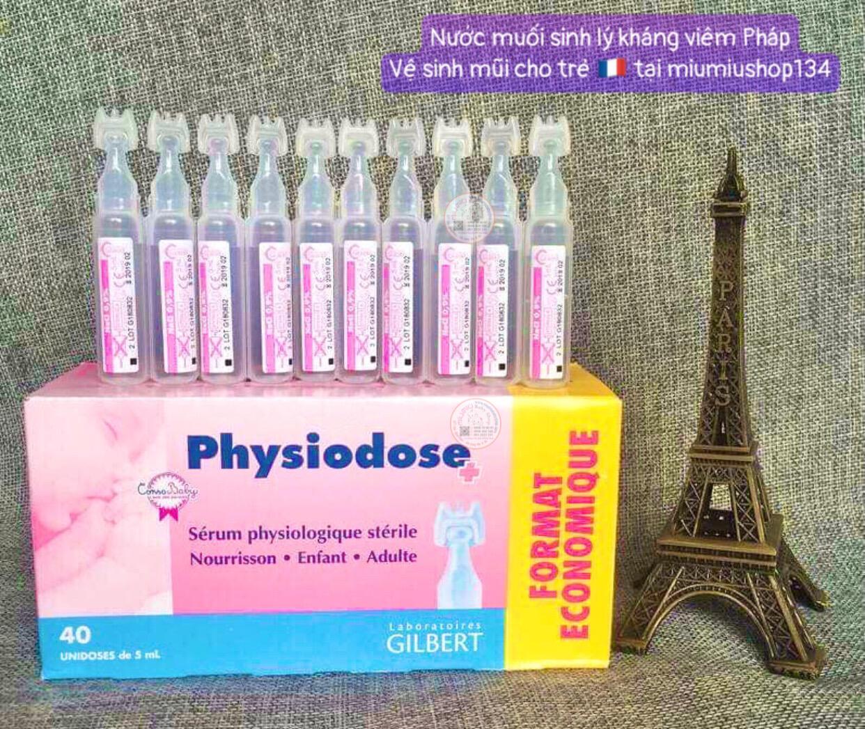Nước muối sinh lý hồng Physiodose Gifrer 40 ống của Pháp 🇨🇵