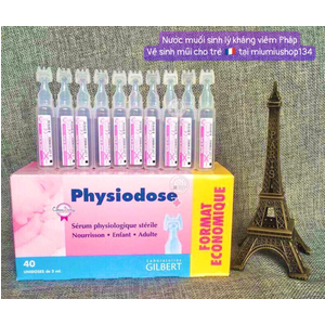 Nước muối sinh lý hồng Physiodose Gifrer 40 ống của Pháp 🇨🇵