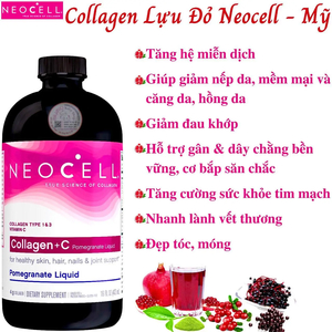 Collagen Lựu Đỏ Neocell Collagen +C Dạng Nước - 473 ml🇺🇸