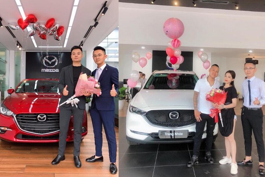 Hình ảnh giao xe Mazda cho Khách hàng