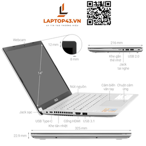 Laptop Asus VivoBook X409JA i5 1035G1/8GB/512GB/Win10