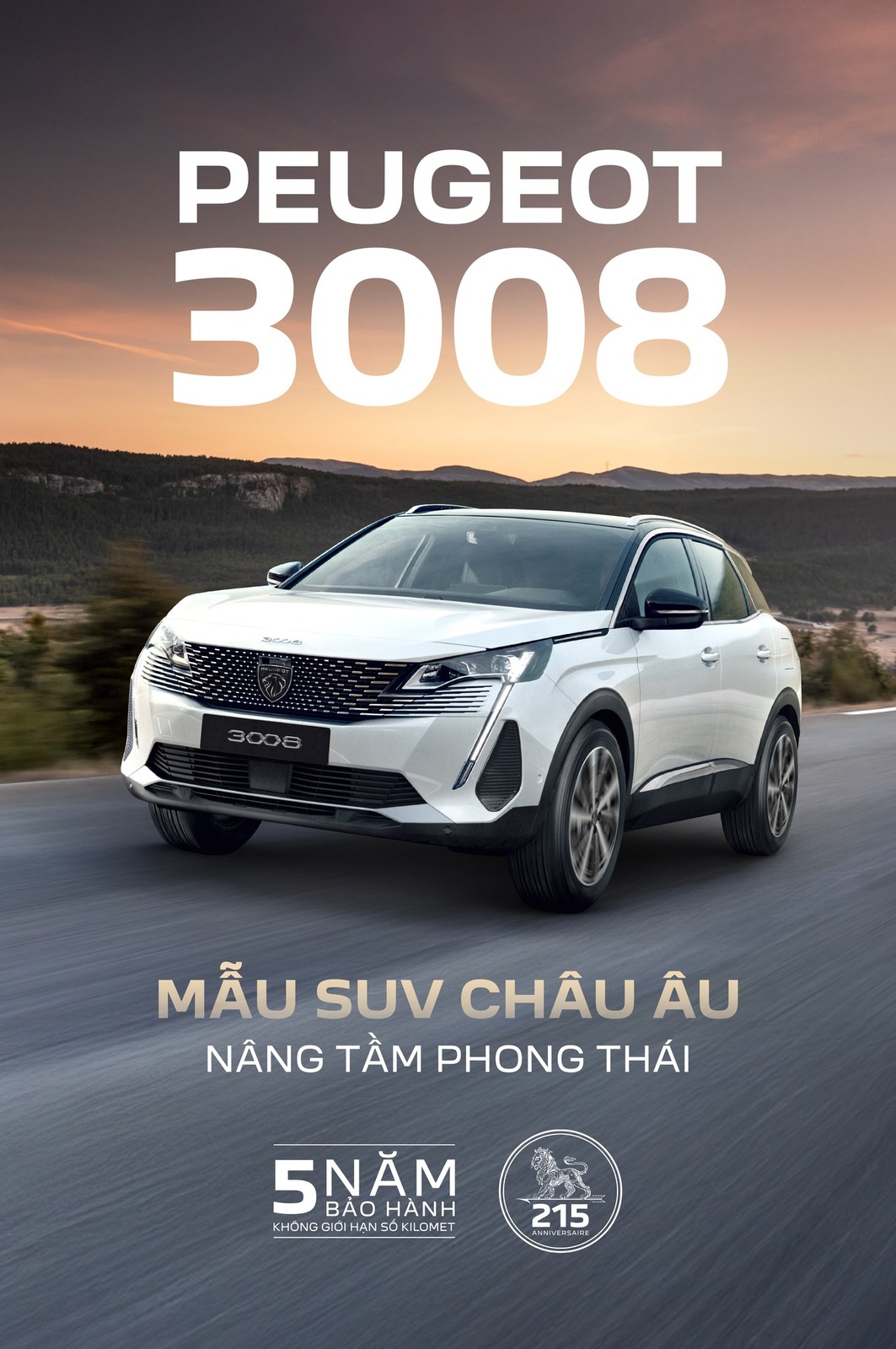 NEW PEUGEOT 3008: MẪU SUV CHÂU ÂU NÂNG TẦM PHONG THÁI