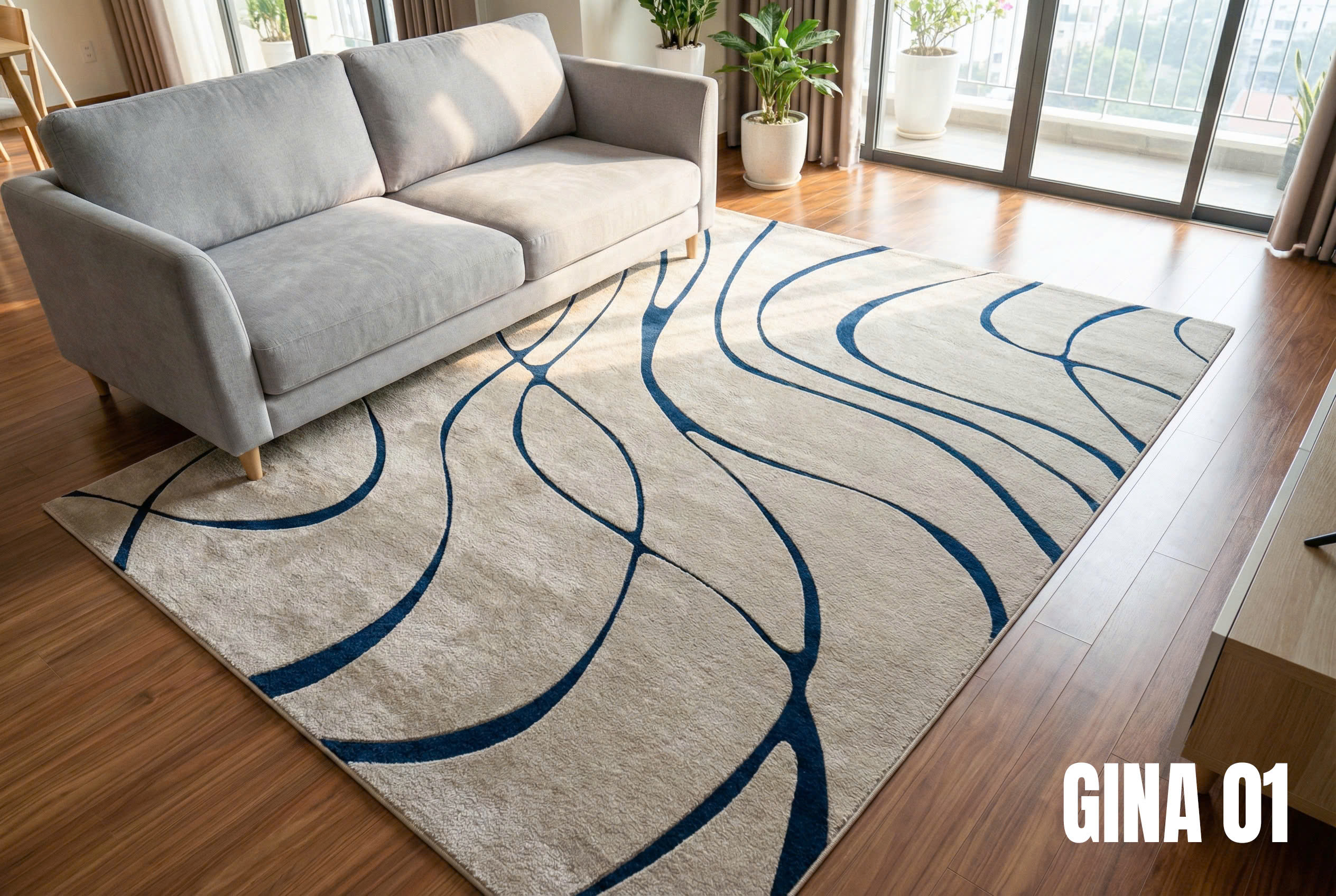 THẢM DỆT PHONG CÁCH HIỆN ĐẠI HL GINA-NHẸ NHÀNG TINH TẾ