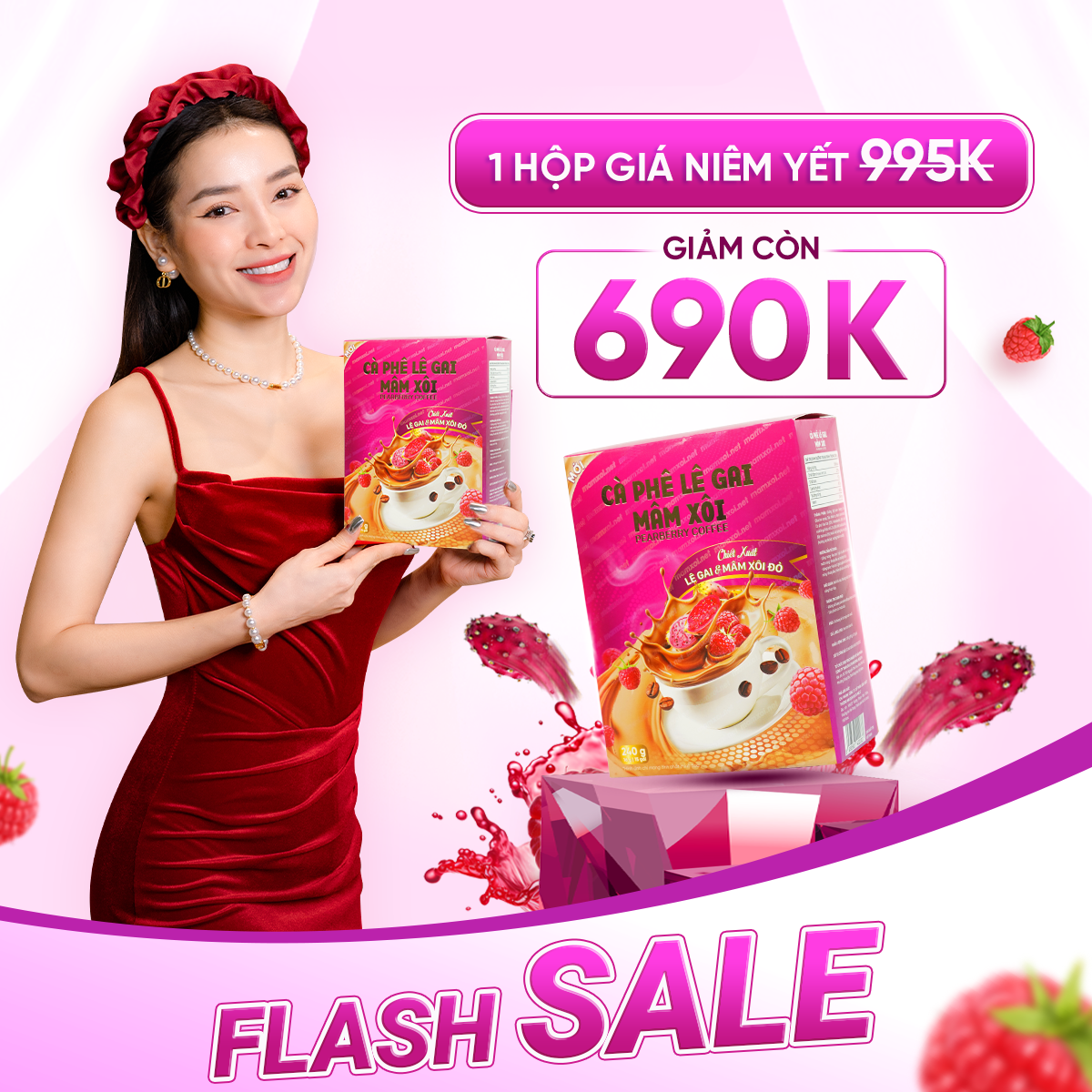 Cà Phê Mâm Xôi Đỏ - Chính Hãng 100%