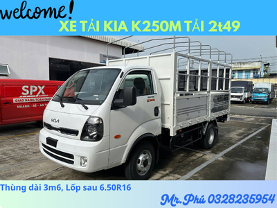 XE TẢI K250M PHIỂN BẢN 2026 MỚI RA MẮT TẢI 2t49 THÙNG MUI BẠT