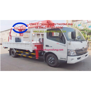 XE TẢI HINO XZU720 GẮN CẨU UNIC 3 TẤN 5 ĐỐT URV345 CÓ GIỎ NÂNG