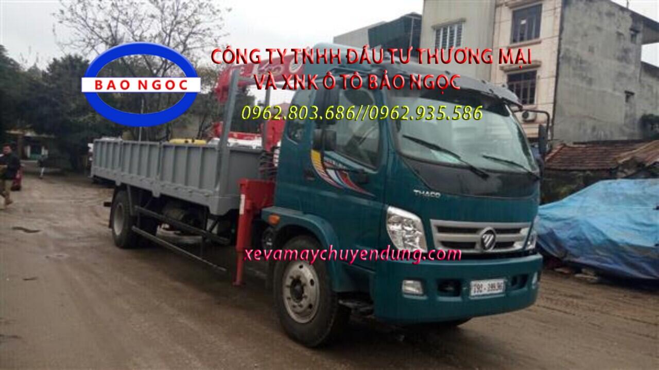Xe tải thaco ollin 900B gắn cẩu unic URV343