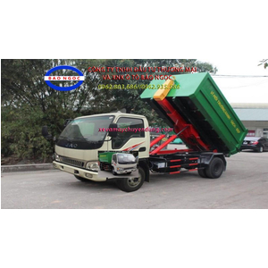 Xe chở rác thùng rời hooklift 9 khối jac