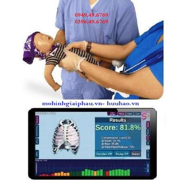 Mô hình hồi sức cấp cứu trẻ sơ sinh có kết nối máy tính