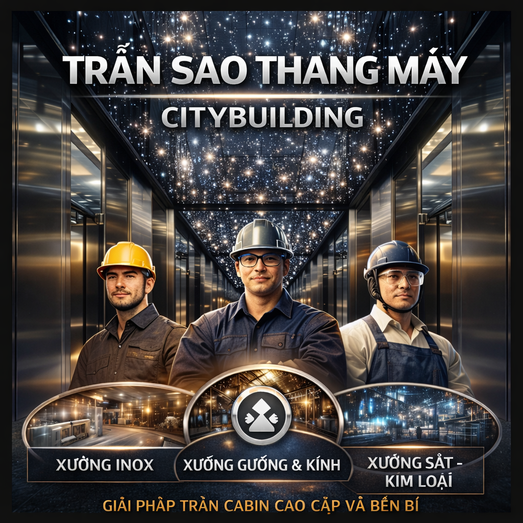 1️⃣ TRẦN SAO THANG MÁY CITYBUILDING | GIẢI PHÁP TRẦN CABIN CẤP DỰ ÁN