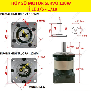 Hộp Số Hành Tinh Servo 100w Tỉ Lệ 1:5 Mới - Hộp Số Giảm Tốc Servo 100w Tỉ Lệ 1/5