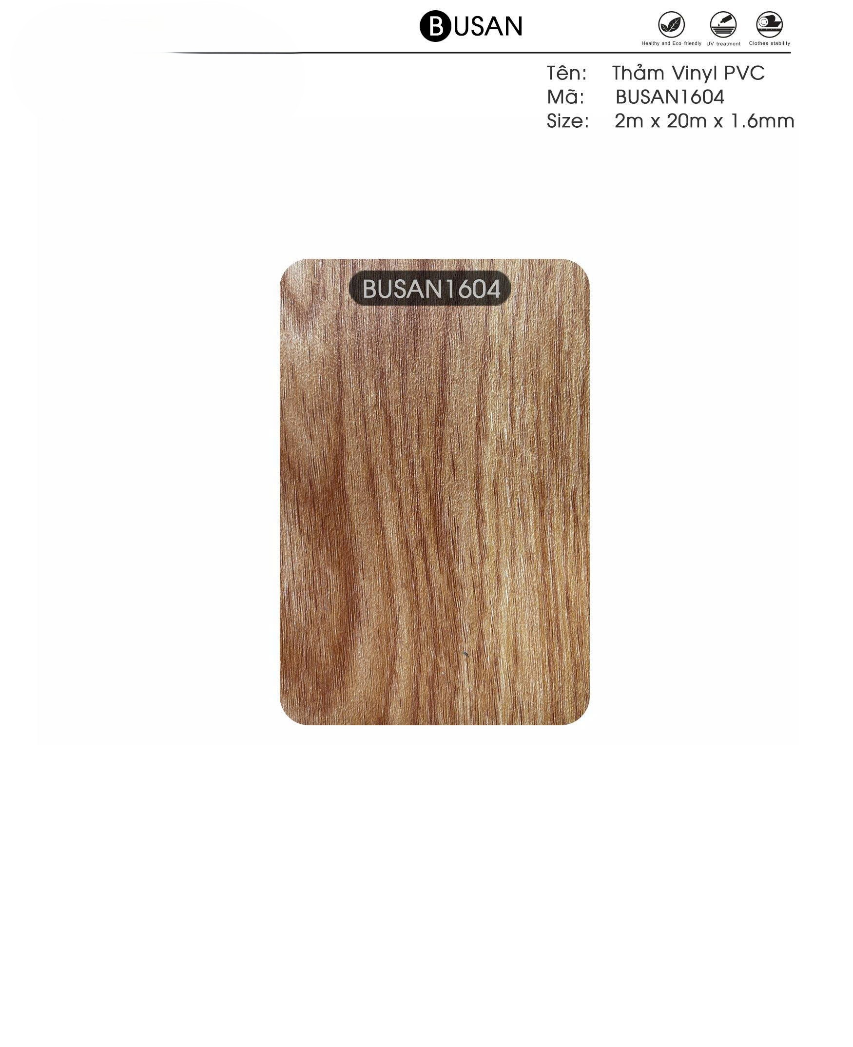 Tấm nhựa trải sàn vynil PVC - Loại dày 1.6 mm PTN-BUSAN