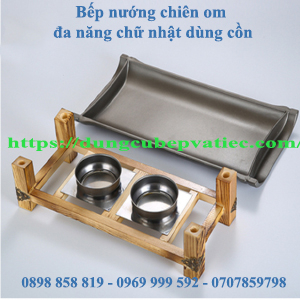 Bếp Nướng Chiên Om Đa Năng Chữ Nhật Dùng Cồn