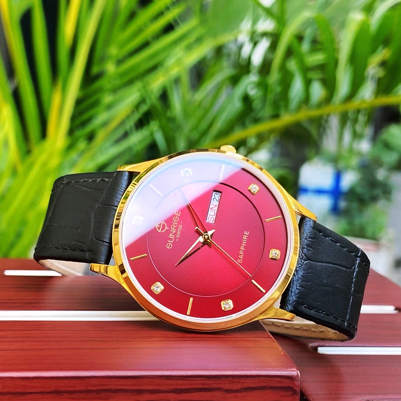 Sunrise swiss watch on sale sapphire