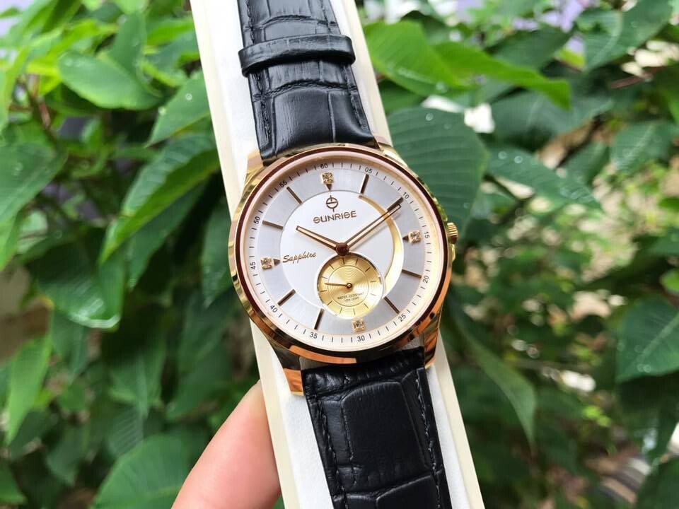 ĐỒNG HỒ NAM DÂY DA SUNRISE 1120PA