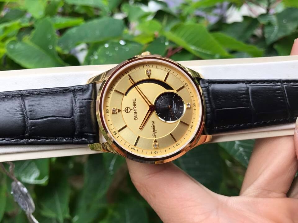 ĐỒNG HỒ NAM DÂY DA SUNRISE 1120PA