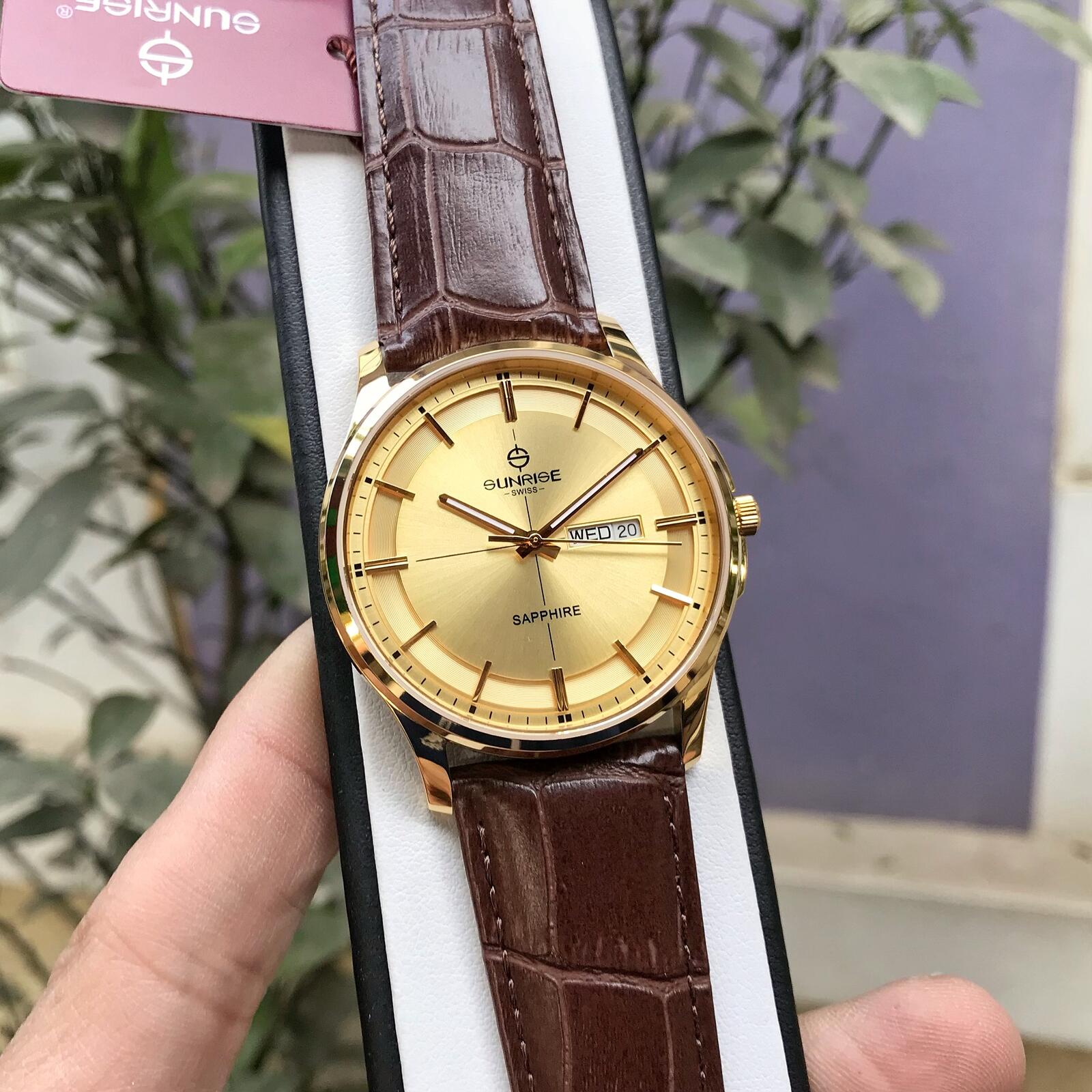 SUNRISE 1143PB | ĐỒNG HỒ NAM DÂY DA