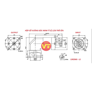 Hộp Số Hành Tinh Vuông Gốc Cho Động Cơ Servo 200w Tỉ Lệ 1/20 Mới LSRZ 060 020 L1 S2 P2