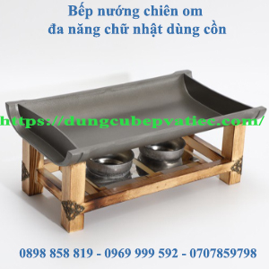 Bếp Nướng Chiên Om Đa Năng Chữ Nhật Dùng Cồn