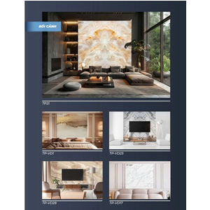 Tranh vân đá đơn tráng gương in trên PVC