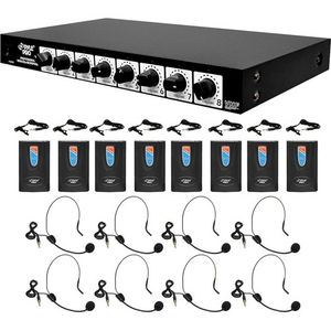 Bộ âm thanh không dây Pyle Pro PDWM8900 8-Channel VHF