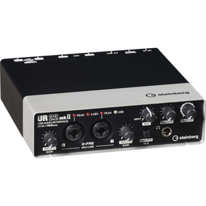 Card âm thanh Steinberg UR22mkII - USB 2.0 24-bit/192 kHz 2-in/2-out Audio Interface with Dual Microphone Preamps, Cubase AI & Cubasis LE included