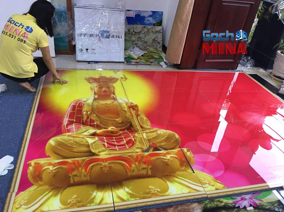 Tranh gạch 3D Tượng Phật