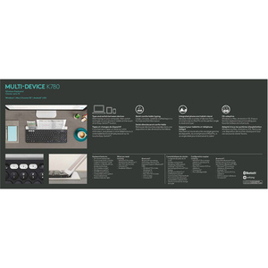 Bàn phím (keyboard) Logitech K780 Bluetooth cho Laptop, điện thoại, máy tính bảng, check seri hàng chính hãng