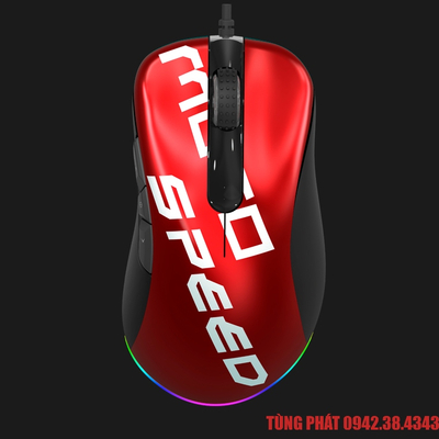 Chuột Gaming Motospeed V100PRO (PW3327) NEW RGB có LED thay đổi theo DPI Red