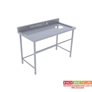 BÀN INOX CÓ LỖ XẢ RÁC B-01