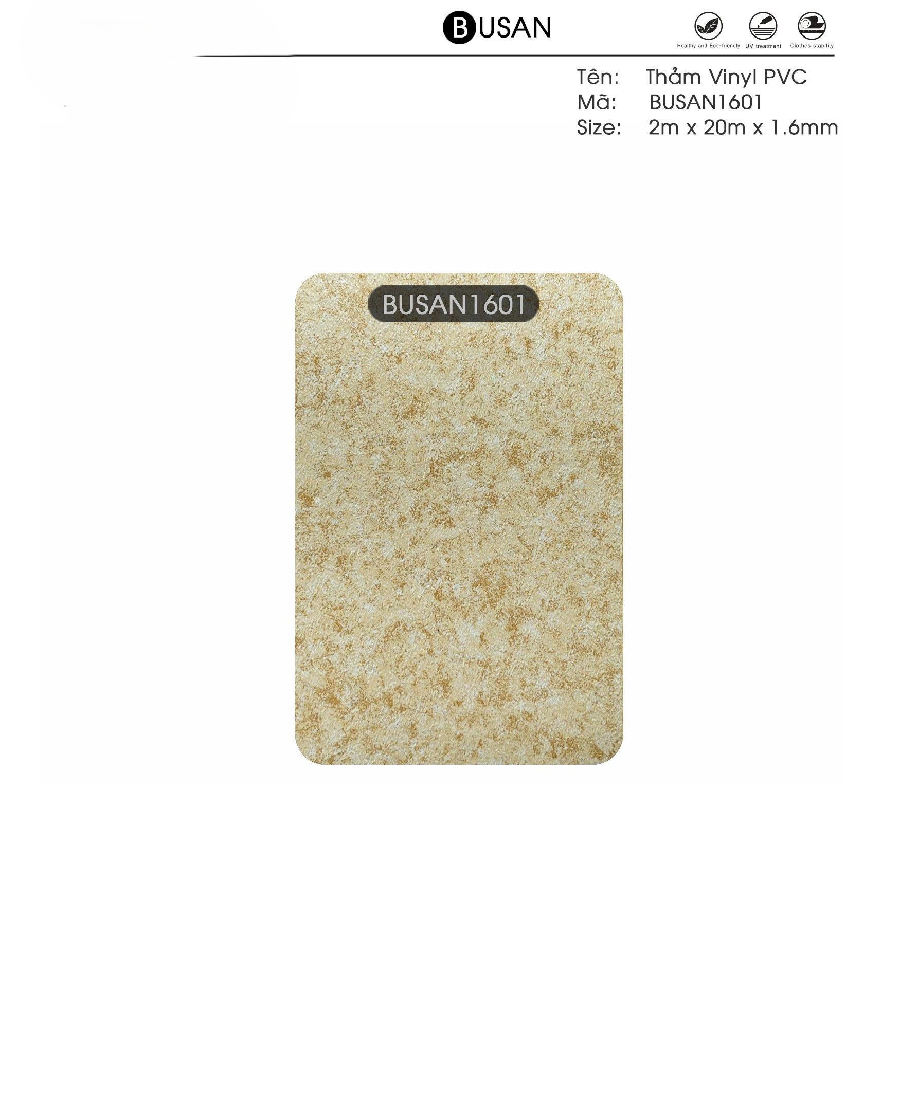 Tấm nhựa trải sàn vynil PVC - Loại dày 1.6 mm PTN-BUSAN
