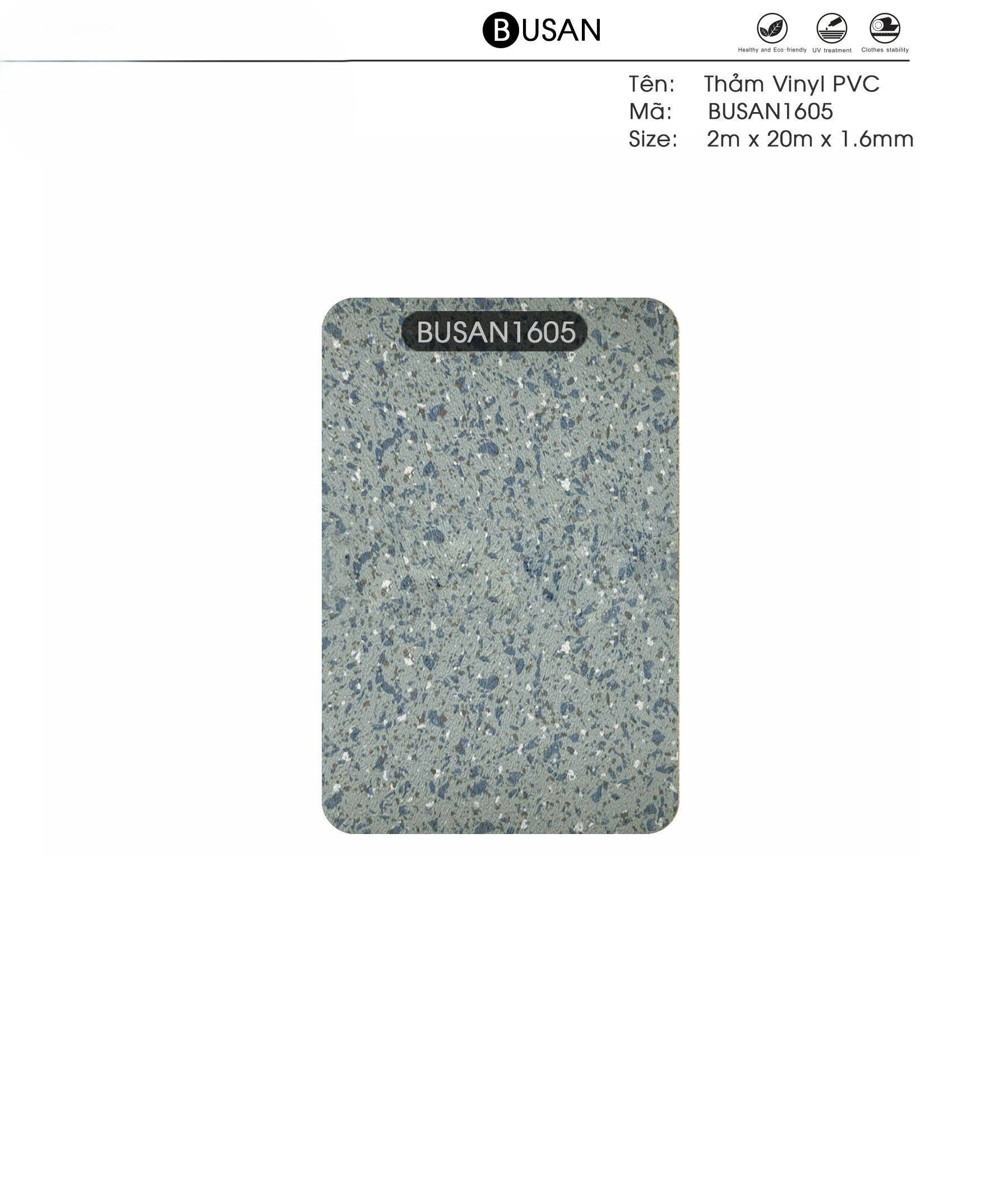 Tấm nhựa trải sàn vynil PVC - Loại dày 1.6 mm PTN-BUSAN