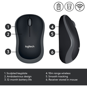Chuột không dây Logitech M185 Wireless Mouse