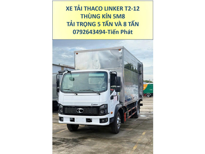 Xe Tải Thaco Linker T2-12 Thùng Kín 5m8 Tải Trọng 5 Tấn và 8 Tấn Phiên Bản Thùng Cao