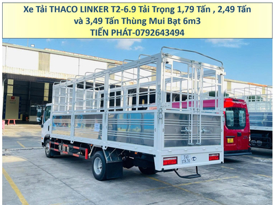 Xe Tải Thaco Linker T2-6.9 Thùng Mui Bạt Dài 6m3 tải 1,9 Tấn ; 2,4 Tấn và 3,5 Tấn Mới Nhất