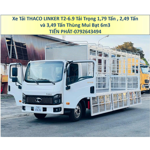 Xe Tải Thaco Linker T2-6.9 Thùng Kín dài 6m3 tải 1,9 Tấn ; 2,4 Tấn và 3,5 Tấn Mới Nhất
