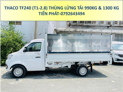 Xe Tải Thaco Thùng Mui Bạt Dài 3m25 TF240 (T1-2.8) Tải Trọng 990Kg và 1,3 Tấn