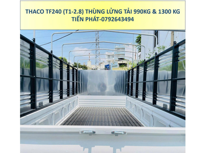 Xe Tải Thaco Thùng Mui Bạt Dài 3m25 TF240 (T1-2.8) Tải Trọng 990Kg và 1,3 Tấn